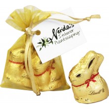 Organza Bag with 10g Gold Lindt Bunny x2